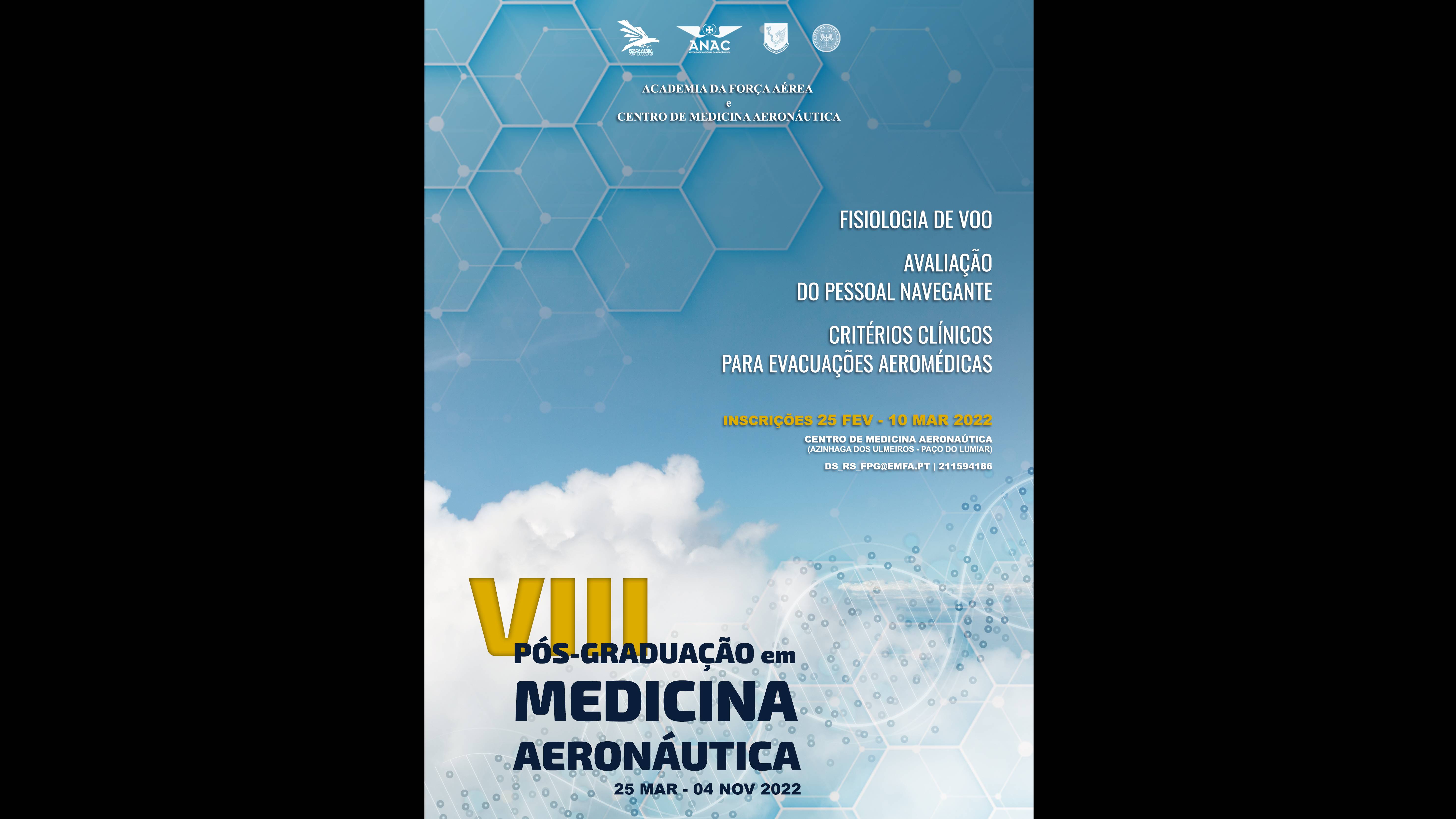 VIII curso de Pós-Graduação em Medicina Aeronáutica da Academia da Força Aérea